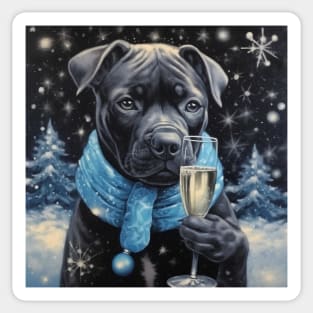 Staffy Celebration Sticker